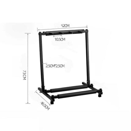 Versatile Foldable Stand for Home Guitar Organization - black metal foldable guitar stand for living room and bedroom storage, compact 52x73cm