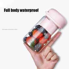 Portable Mini Electric Juicer Cup for Students - Rechargeable 450mL USB Juice Blender