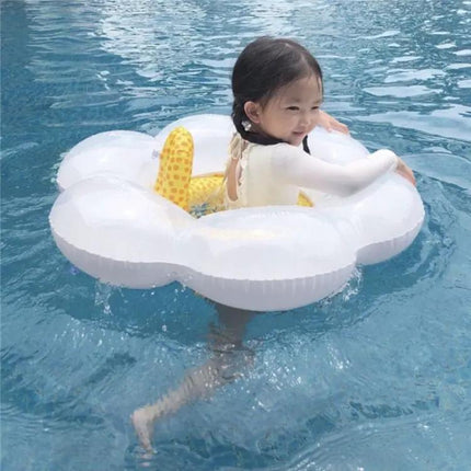Baby Sunflower Inflatable Swim Ring With Pillow 70x80 cm