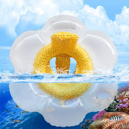 Baby Sunflower Inflatable Swim Ring With Pillow 70x80 cm