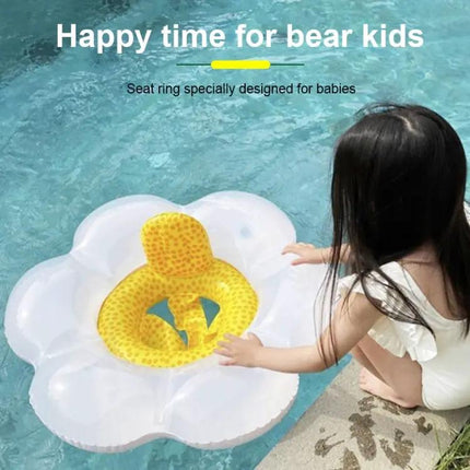 Baby Sunflower Inflatable Swim Ring With Pillow 70x80 cm