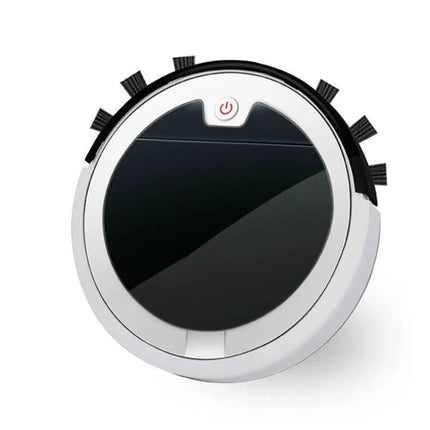Smart Sweeping Robot for Home Floor Cleaning with Remote Control slim white round robot vacuum with side brushes and power button