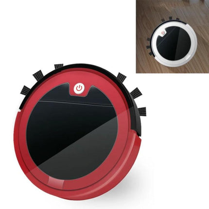 Smart Sweeping Robot for Home Floor Cleaning with Remote Control - red slim robotic vacuum for hard floors and carpets