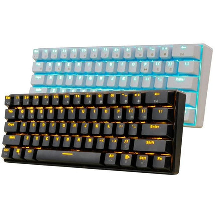 Wireless 61-Key Mechanical Keyboard for Gaming and Office Use compact ABS design with USB and Bluetooth switchable wired/wireless modes