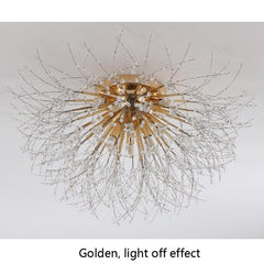 Dandelion-Inspired Crystal Ceiling Lamp for Bedroom and Living Room Elegance