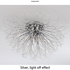 Dandelion-Inspired Crystal Ceiling Lamp for Bedroom and Living Room Elegance