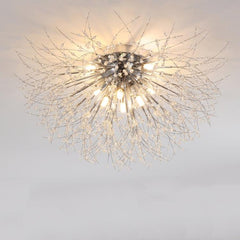 Dandelion-Inspired Crystal Ceiling Lamp for Bedroom and Living Room Elegance