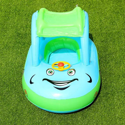 Baby Inflatable Swimming Ring With Sunshade PVC 0-3 Years | Syndmart