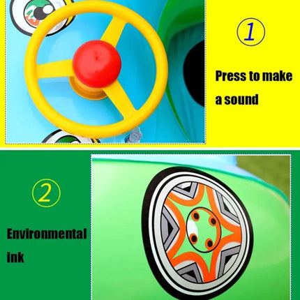 Baby Inflatable Swimming Ring With Sunshade PVC 0-3 Years | Syndmart