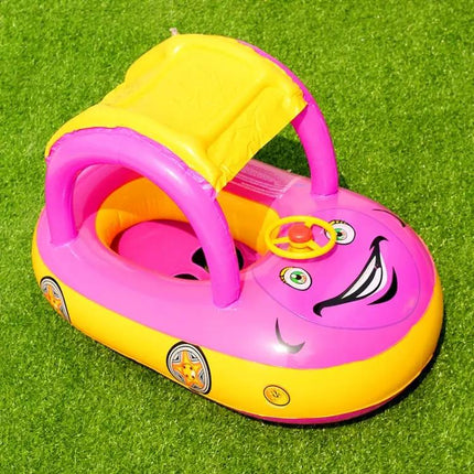 Baby Inflatable Swimming Ring With Sunshade PVC 0-3 Years | Syndmart