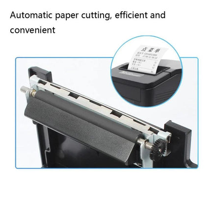 Xprinter Thermal Receipt Printer for Point of Sale Systems showing automatic paper cutter and receipt output