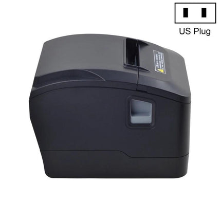 Xprinter Thermal Receipt Printer for Point of Sale Systems compact black thermal receipt printer side view for retail and cafe use