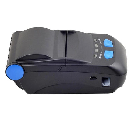 Xprinter Portable Bluetooth Thermal Receipt Printer compact black mobile receipt printer with blue buttons and USB port