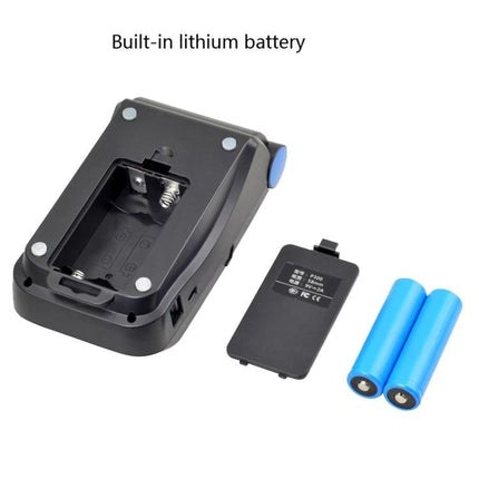 Xprinter Portable Bluetooth Thermal Receipt Printer showing open battery compartment with lithium batteries and removed cover