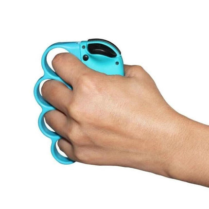 Enhance Your Home Gaming with Nintendo Switch Handle Grips - turquoise ergonomic grip attached to Joy‑Con for comfortable motion control play