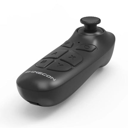 Bluetooth Remote Control for Smartphones and VR Selfies compact black wireless remote with joystick and A B X Y buttons