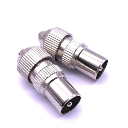 Metal RF Male Connector for TV Antenna Cable Connections - durable metal RF male connector for stable TV antenna cable hookup