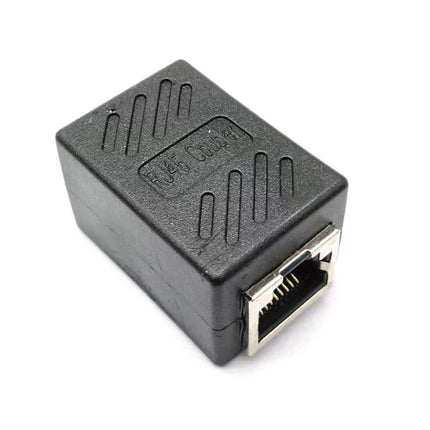 RJ45 Shielded Connector for Extending Network Cables - all-copper shell, gold-plated core inline coupler to join and extend Ethernet cables