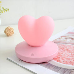 Touch-Sensitive USB Night Light - Romantic Heart-Shaped Bedside Lamp