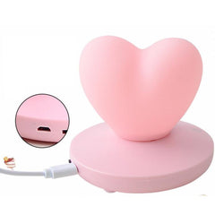 Touch-Sensitive USB Night Light - Romantic Heart-Shaped Bedside Lamp