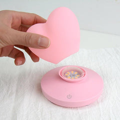 Touch-Sensitive USB Night Light - Romantic Heart-Shaped Bedside Lamp