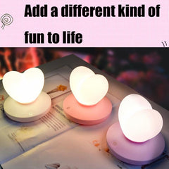 Touch-Sensitive USB Night Light - Romantic Heart-Shaped Bedside Lamp