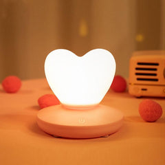 Touch-Sensitive USB Night Light - Romantic Heart-Shaped Bedside Lamp