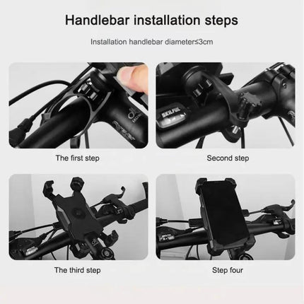 Bike Phone Holder 360 Degree Rotatable Mount For Handlebar