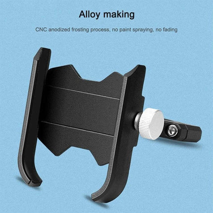 Bicycle Phone Holder for Handlebars and Rearview Mirrors aluminum alloy frosted CNC mount for secure phone on bike handlebars