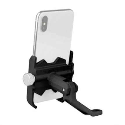 Bicycle Phone Holder for Handlebars and Rearview Mirrors - aluminum alloy mount with frosted finish, secure phone grip for commuting and training rides