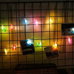 Colorful LED Birthday Letter String Lights - Set of 3 Battery-Powered Illuminations