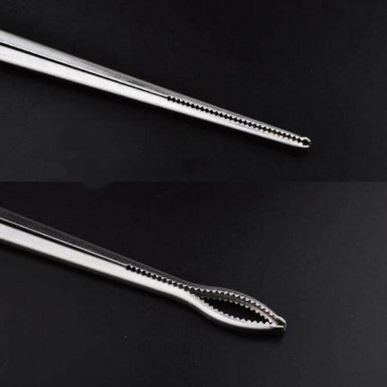 Rice Eel Clip Tongs For Crabs And Lobsters 38/52/62 Cm stainless steel serrated jaws with plastic handle for gripping eels crabs and lobsters