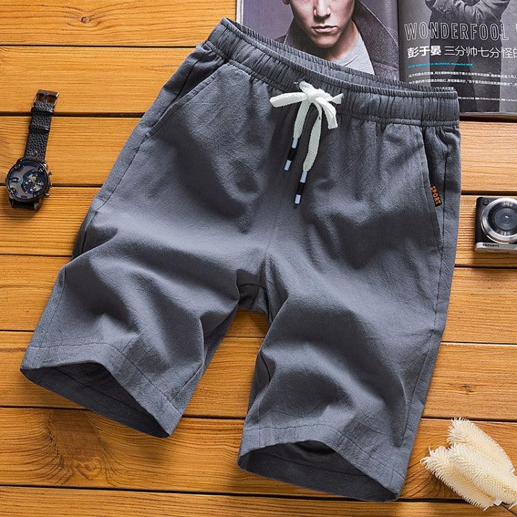 Casual Cotton-Linen Slim Fit 5-Inch Sports Shorts