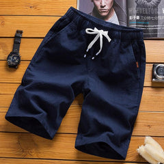 Casual Lightweight Cotton Linen 5-Point Sports Shorts