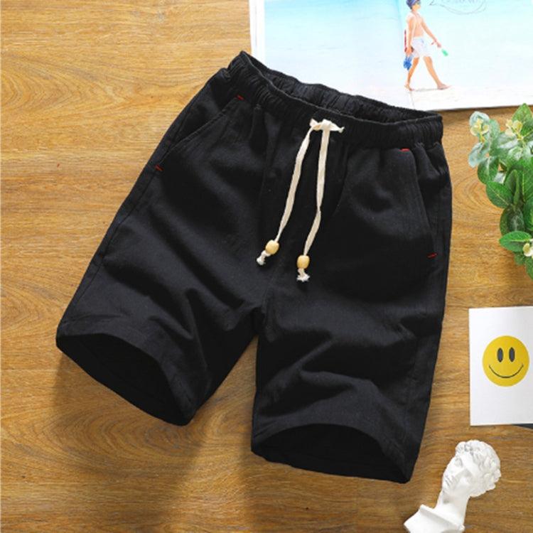 Relaxed Fit Cotton-Linen Knee-Length Shorts