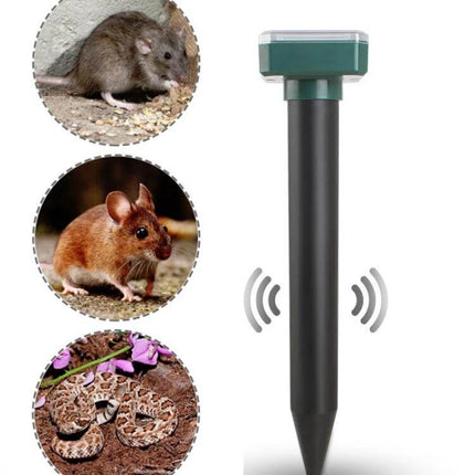 Solar Mouse Repeller Round Design For Patios And Gardens - solar-powered ABS/PVC rodent repeller for patios, gardens, balconies; quiet vibration deterrent