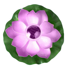 Solar Powered Waterproof Lotus Floating Garden Light