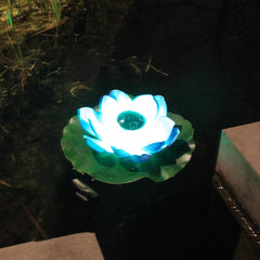 Solar Powered Waterproof Lotus Floating Garden Light