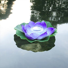 Solar Powered Waterproof Lotus Floating Garden Light