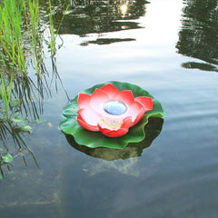 Solar Powered Waterproof Lotus Floating Garden Light