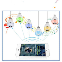 Smart Colorful E27 LED Music Bulb with Remote Control and Wake-Up Light Features