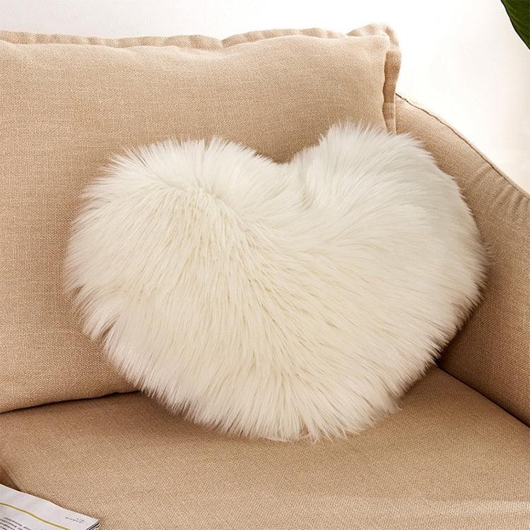 Love Nest Washable Plush Heart Cushion with Removable Cover