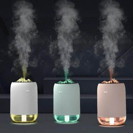 Car Portable Humidifier Pearl White With Night Light compact 260ml USB car humidifier emitting mist and soft night light