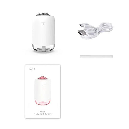 Car Portable Humidifier Pearl White With Night Light