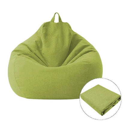 Lazy Sofa Bean Bag Chair Cover 70x80cm, Soft Fabric green single-seat cover for living room dorm refresh