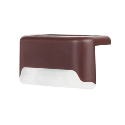 Solar Staircase Light For Outdoors Warm White Stairs Garden brown ABS solar step light with warm glow, IP65 weatherproof