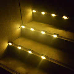 Outdoor Solar LED Staircase & Railing Lights - Waterproof Garden Landscape Illumination