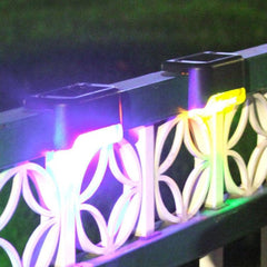 Luz solar para barandilla, luz para escalera, luz LED impermeable para exteriores, luz para escalones, decoración de jardín, luz para paisaje