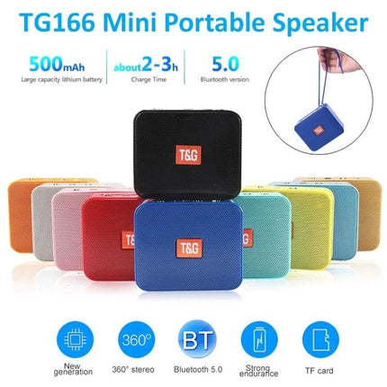 T And G Portable Bluetooth Speaker For Daily Commute Use compact colorful TG166 speaker for travel and commuting