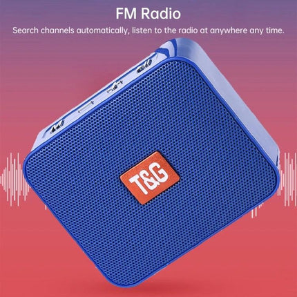 T And G Portable Bluetooth Speaker For Daily Commute Use compact blue FM speaker for travel, commute